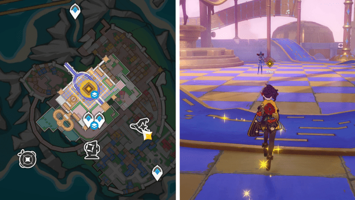 Genshin Impact Afterword Walkthrough - Go to the Astral Garden at the highest point in Constellation Metropole