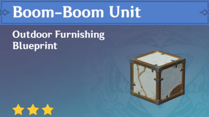 Genshin Impact - How to Get Boom-Boom Unit Furnishing