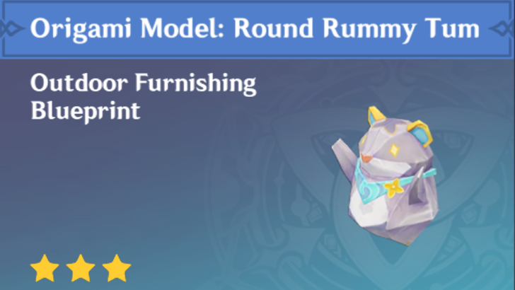 Genshin Impact - How to Get Origami Model: Round Rummy Tum Furnishing