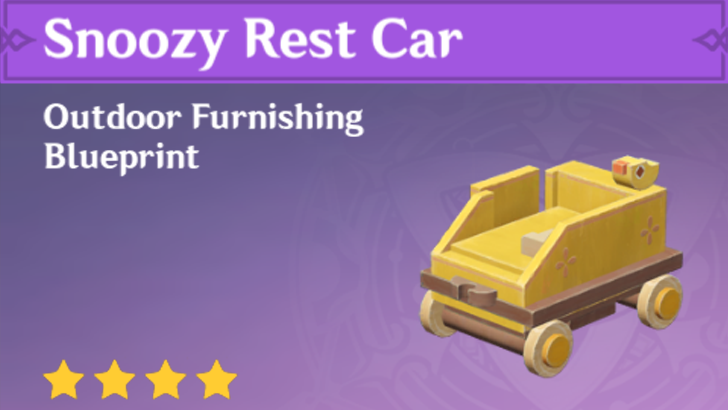 Genshin Impact - How to Get Snoozy Rest Car Furnishing