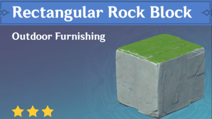Genshin Impact - How to Get Rectangular Rock Block Furnishing