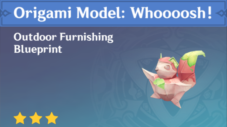 Genshin Impact - How to Get Origami Model: Whoooosh! Furnishing