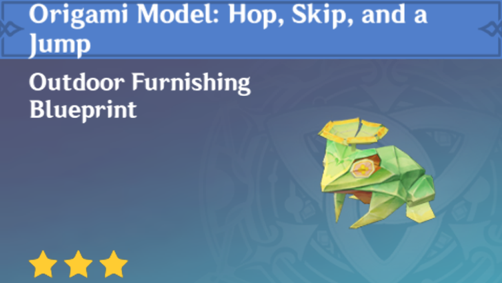 Genshin Impact - How to Get Origami Model: Hop, Skip, and a Jump Furnishing