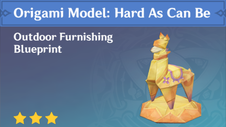 Genshin Impact - How to Get Origami Model: Hard As Can Be Furnishing