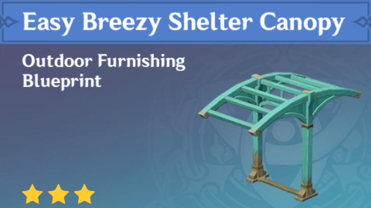 Genshin Impact - How to Get Easy Breezy Shelter Canopy Furnishing