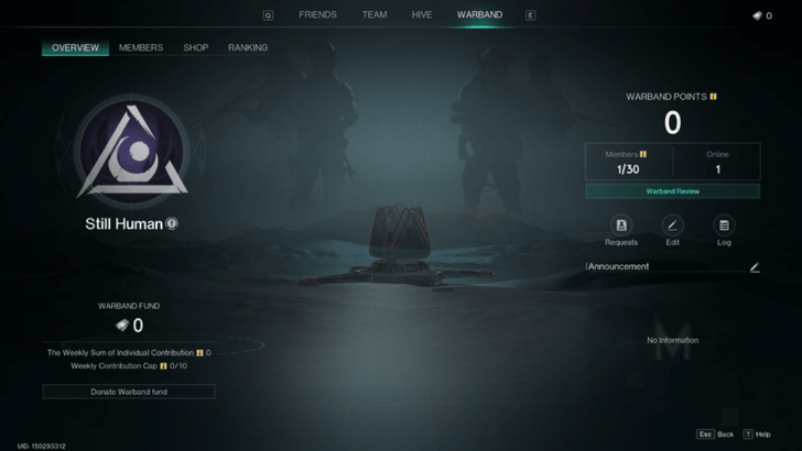 Once Human - Warband Screen