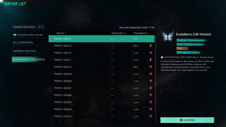 Once Human - PvP Server List