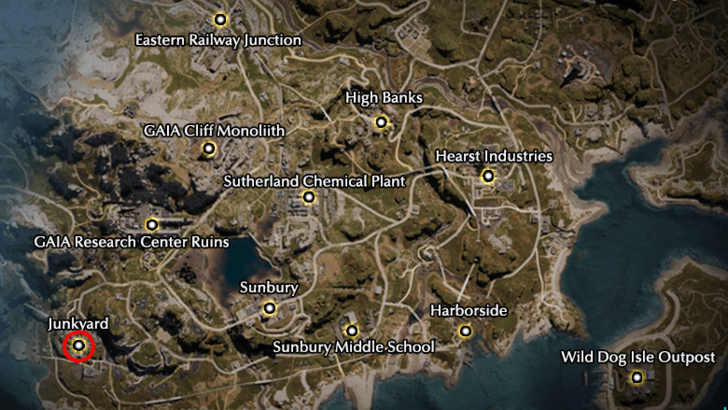 Once Human Junkyard Map