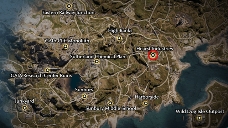 Once Human Hearst Industries Map