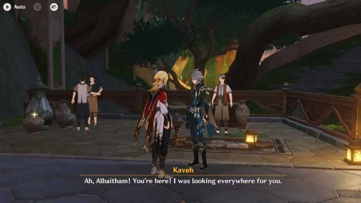 Genshin Impact An Odd Textual Mystery Walkthrough - Catch up to Kaveh as he leaves