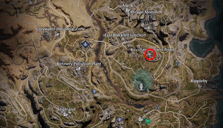 Once Human Ricci Securement Point Map