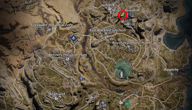 Once Human Mirage Monolith Map