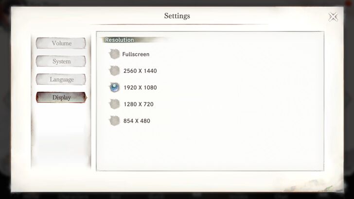 PC version resolution options - MementoMori