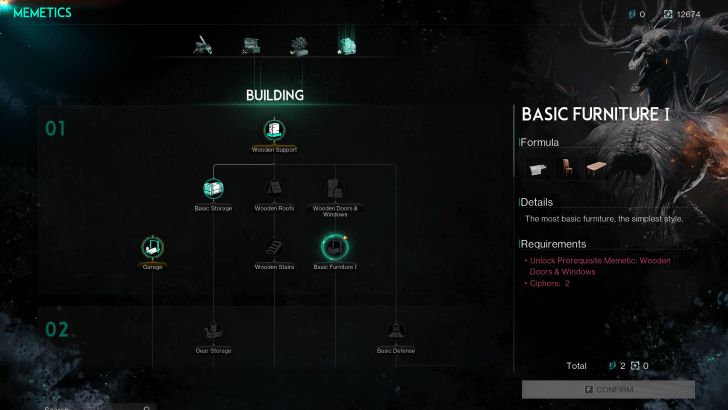 Once Human - Memetic Buildings Tab