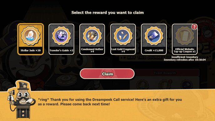 Honkai Star Rail - I Dream of Dreamscape Web Event - Claim Your Rewards