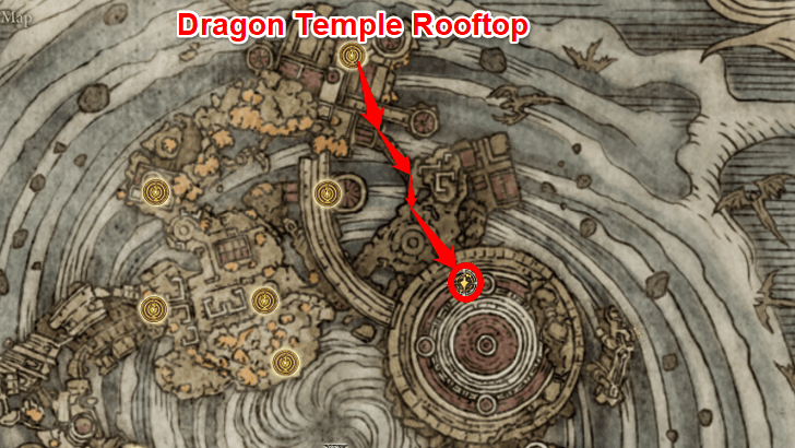 Elden Ring - Somber Ancient Dragon Smithing Stone Map View