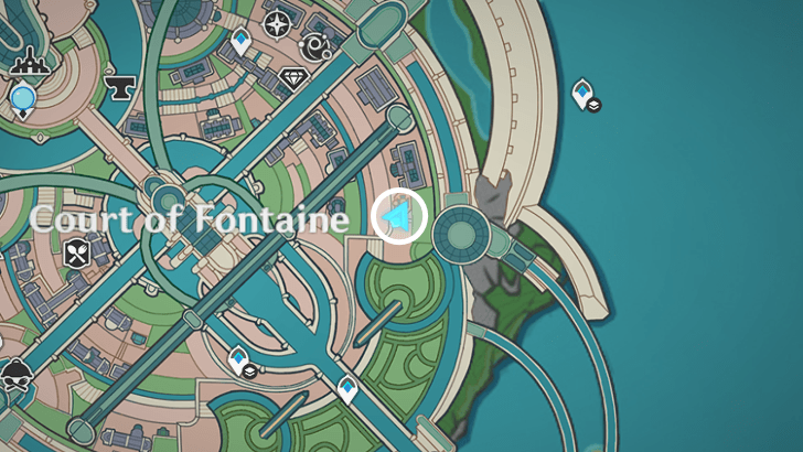 Genshin Impact Character Locations in Simulanka - Chiori, Navia, and Clorinde Map