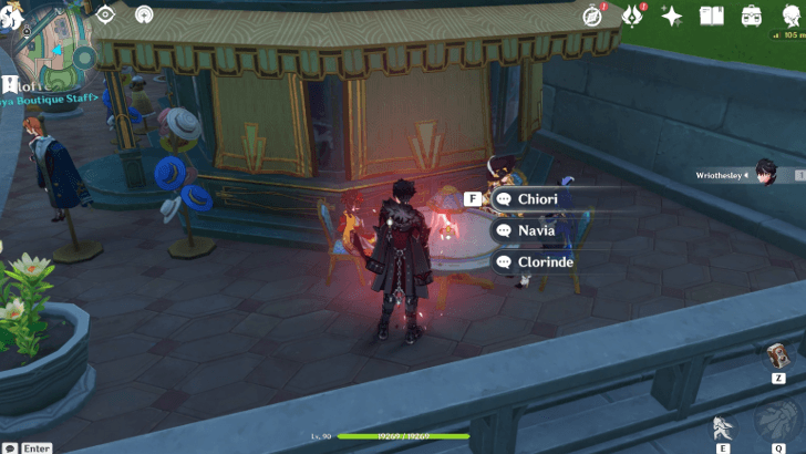 Genshin Impact Character Locations in Simulanka - Chiori, Navia, and Clorinde Overworld