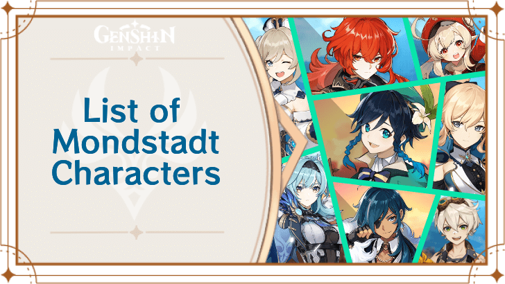 Genshin Impact - List of Mondstadt Characters