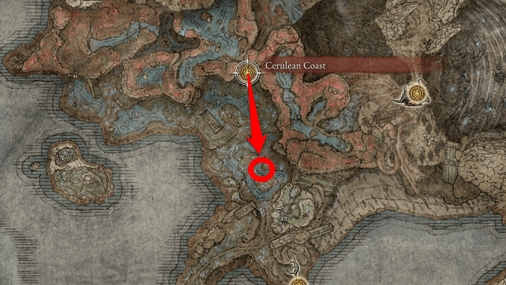 Elden Ring - Somber Ancient Dragon Smithing Stone Map View