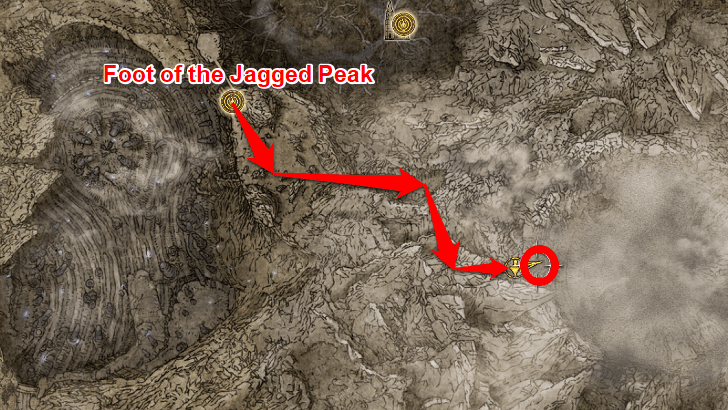 Elden Ring - Somber Ancient Dragon Smithing Stone Map View