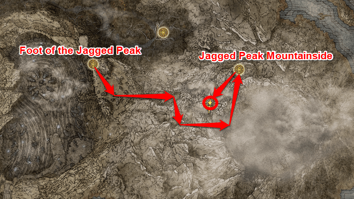 Elden Ring - Somber Ancient Dragon Smithing Stone Map View