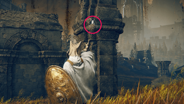 Elden Ring - Somber Stone 8 Outside of Ruined Forge of Starfall Past 02 World Location