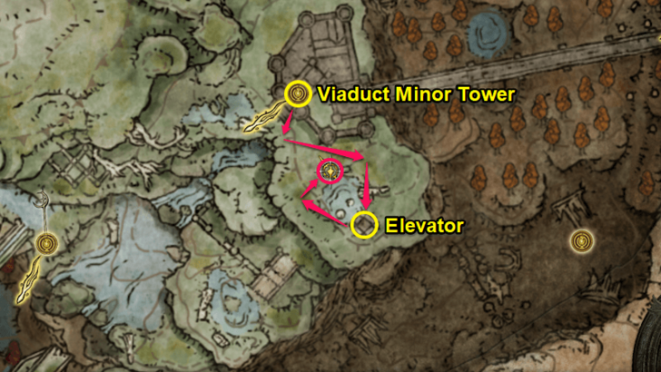 Elden Ring - Somber Stone 8 Ancient Ruins of Rauh Map Location