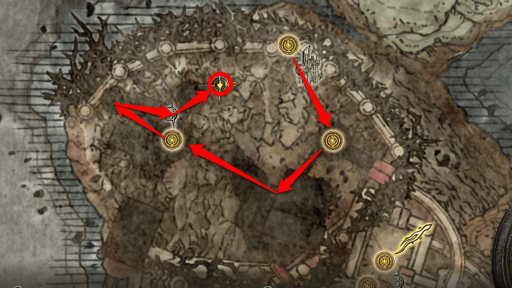 Elden Ring - Somber Ancient Dragon Smithing Stone Map View