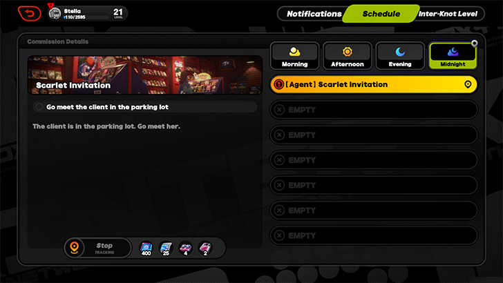 Scarlet Invitation Schedule Commission