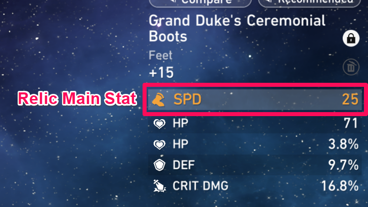 Honkai Star Rail - What is Relic Main Stats