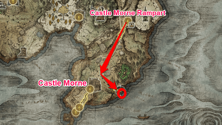 Elden Ring - Somber Smithing Stone 2 Map View