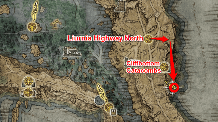 Elden Ring - Somber Smithing Stone 2 Map View