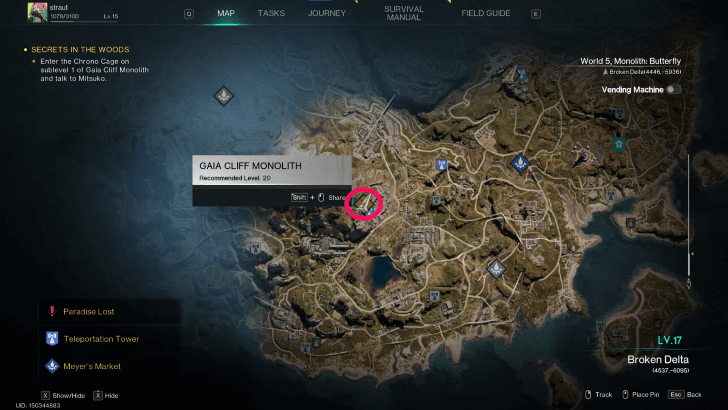 Once Human - Treant Map Location