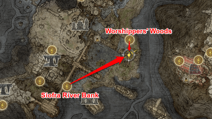 Elden Ring - Somber Smithing Stone 2 Map View