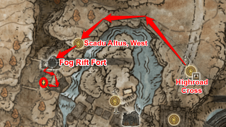 Elden Ring - Somber Smithing Stone 2 Map View