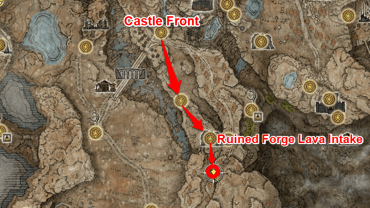 Elden Ring - Somber Smithing Stone 2 Map View