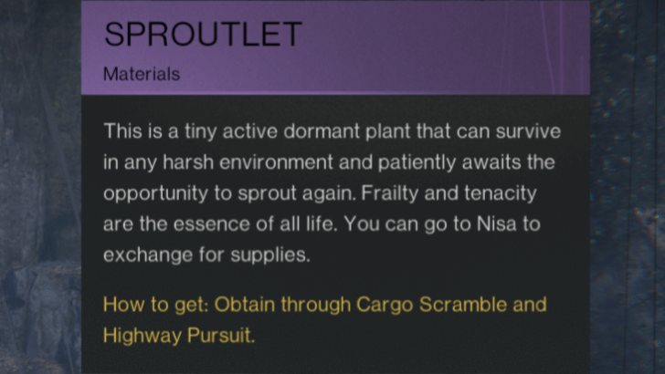 Once Human - Sproutlet Description