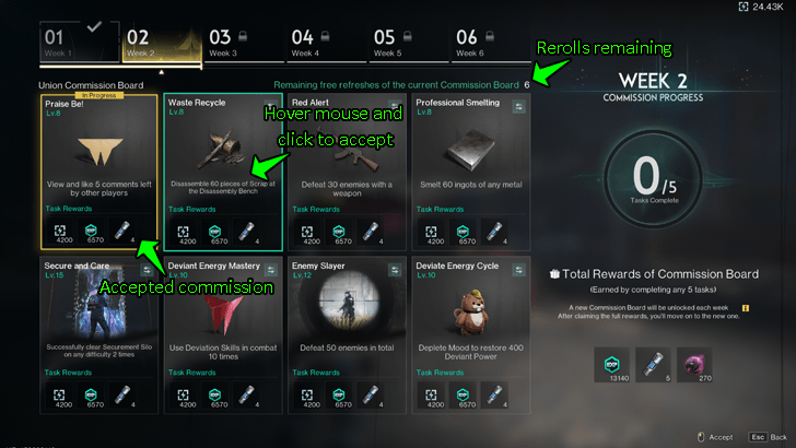 Once Human - Accept a Commision