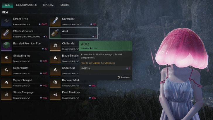 Once Human - Sproutlet Shop Acid