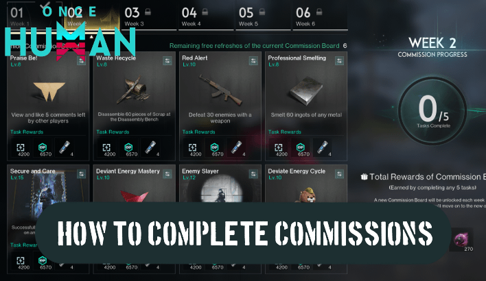 Once Human - How to Complete a Commission