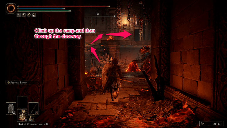 Go Up Ramp and the Black Platform (Step 6)