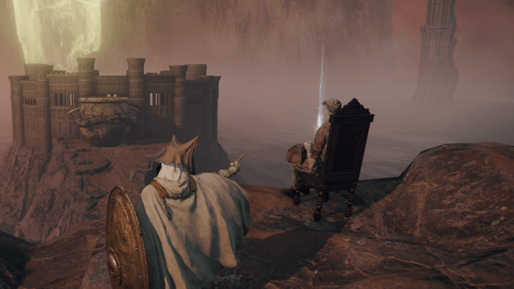 Elden Ring - Somber Smithing Stone 4 Caelem Ruins Overlooking Great-Jar World Location