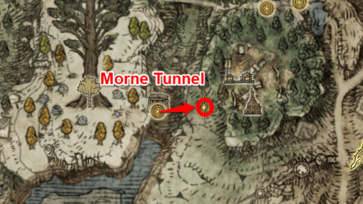 Elden Ring - Somber Smithing Stone 1 Map View