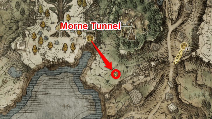 Elden Ring - Somber Smithing Stone 1 Map View