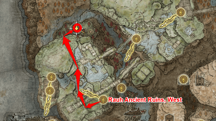 Elden Ring - Somber Smithing Stone 1 Map View