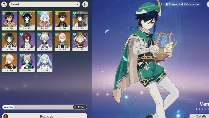 Genshin - The Great Tree and Legends - Choose Anemo Character