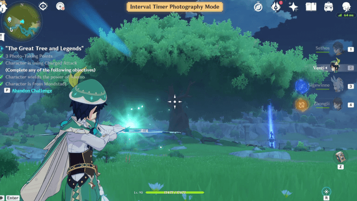 Genshin - The Great Tree and Legends - Charged Attack