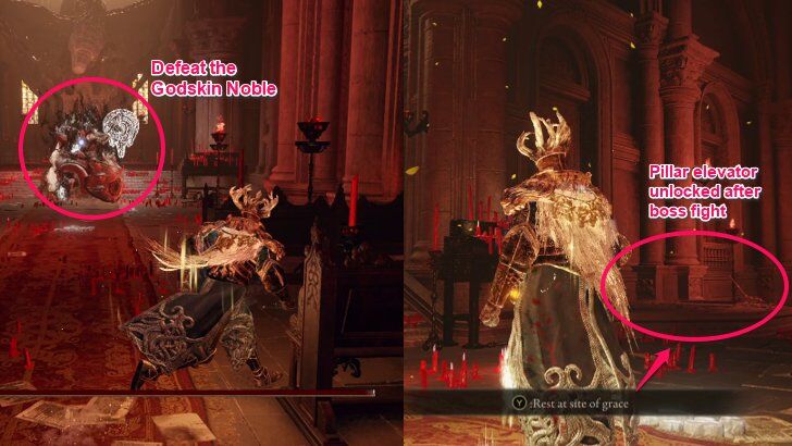 Blasphemous Blade - Godskin Noble and PIllar Elevator