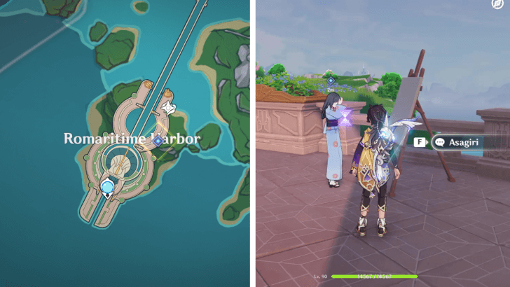 Genshin - 4.8 Outside the Canvas - Talk to Asagiri